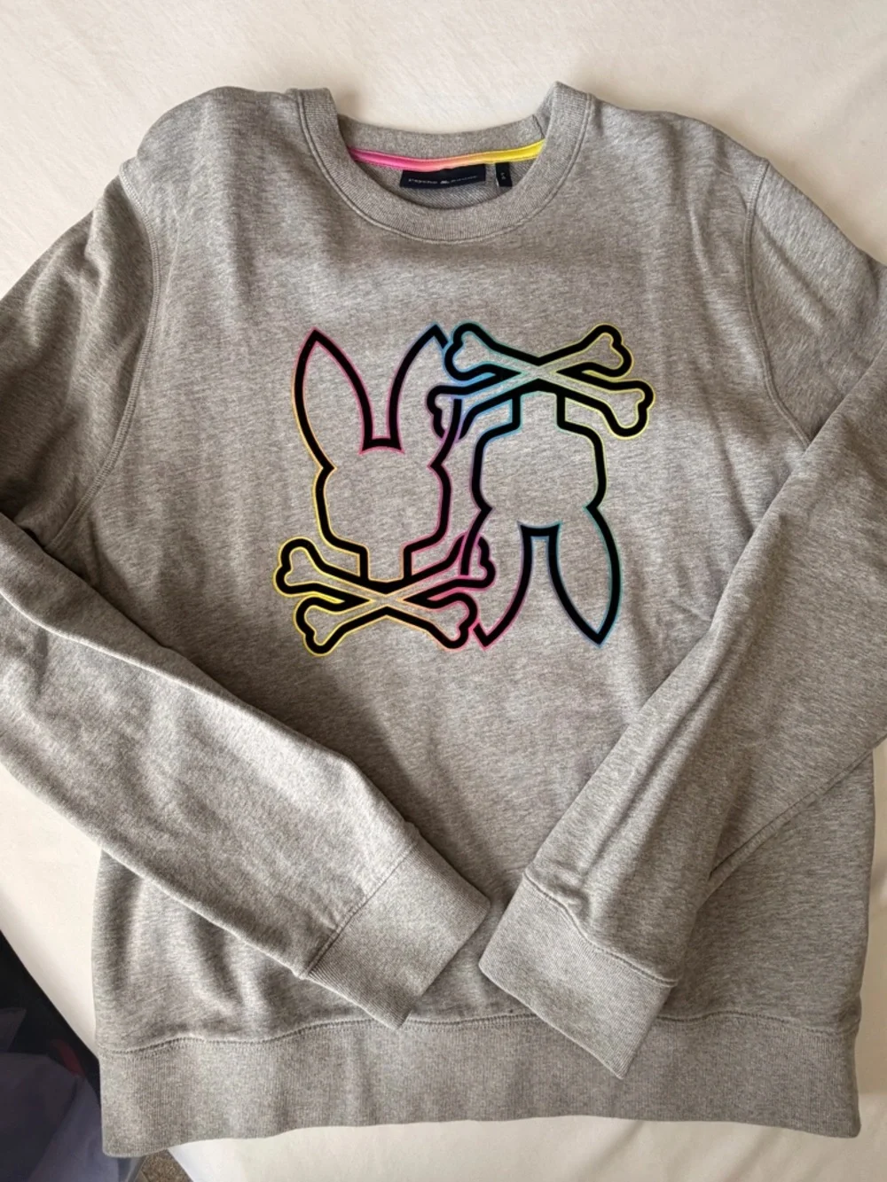 Men’s Psycho Bunny Gray Sweatshirt Large - Picture 2 of 8